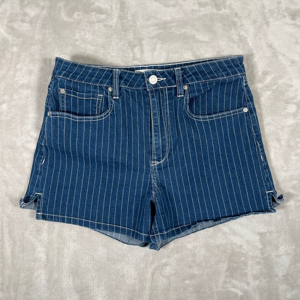 Shyanne Women's Shorts Stripes Denim Casual Cowgirl Country Rodeo 31 Blue